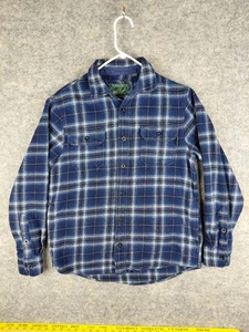Woolrich Hemd kariert Flanell Langarm Shacket Taschen Herren S blau 20x26 Taschen - Bild 1 von 18