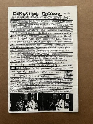 Raro Fireside Bowl 1996 Flyer Jimmy Eat World Smoking Popes Mineral punk HC emo Foto 1 de 2