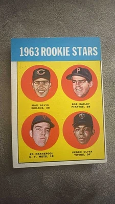 1963 Topps - Estrelas Novatas Tony Oliva, Ed Kranepool, Bob Bailey #228 - Imagem 1 de 2
