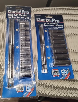 2 x Clarke PRO Drive Socket Sets - Image 1 of 2