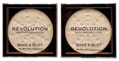 2 Pack Revolution Makeup Bake & Blot Pressed Powder Translucent Matte - Image 1 of 4