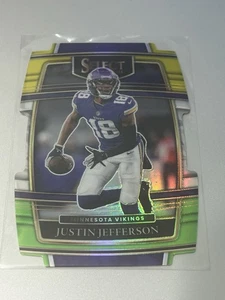 2021 Select Concourse Justin Jefferson #23 Green & Yellow Die-Cut Vikings - Picture 1 of 2
