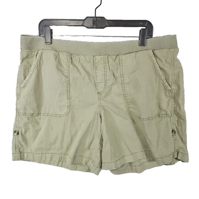 Шорты женские Sonoma размер XL товары для жизни хаки зеленые эластичные на талии - Изображение 1 из 4