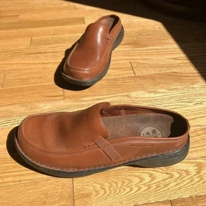 Merrell Leder braune Slipper Halbschuhe Größe 8 1/2 Komfort Gorpcore Lehrer - Bild 1 von 6
