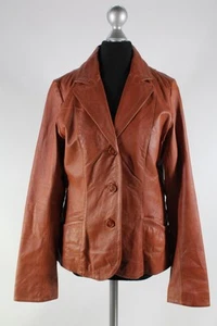 H&M braune Leder-Jacke Gr.38/S echtes Leder Top Zustand - Bild 1 von 9