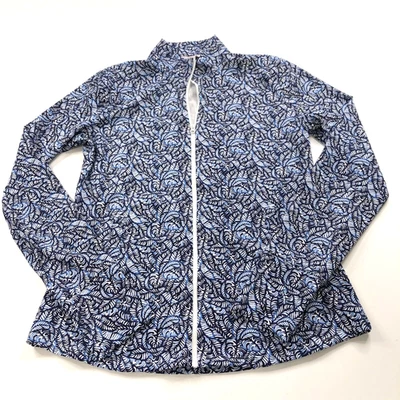 Tommy Bahama Golf Women Medium Full Zip Long Sleeve Pullover All Over Print MINT - Image 1 of 4