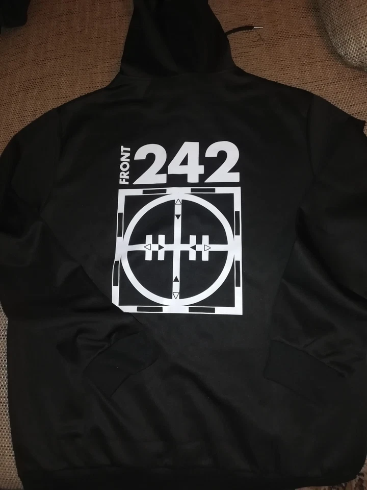 Front 242 Kapuzenjacke in XXL Schwarz mit Front und Backprint - Bild 1 von 2