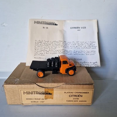 MINITRUCKS n°14 CITROËN U23 1/50 cabine avancée PLATEAU CHARBONNIER - Photo 1/4