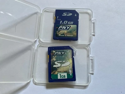 Lot of 2pcs 1gb  PNY SD SECURE DIGITAL MEMORY CARD for SD NIKON CANON Cameras - Image 1 of 4