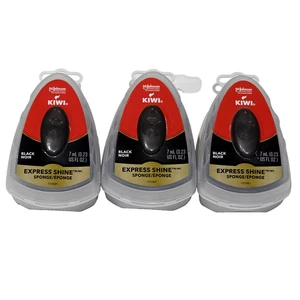 3er Pack Kiwi Express Glanz Schwamm schwarz 0,23oz kein Dreck oder Polieren - Bild 1 von 1