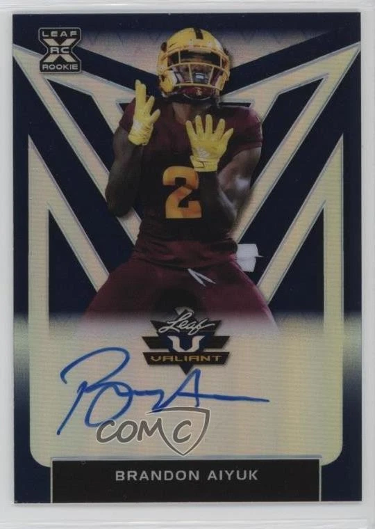 2020 Leaf Valiant Blue /25 Brandon Aiyuk #BA-BA1 Rookie Auto RC - Image 1 of 2