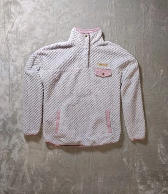 Simply Southern Women’s Small Fleece Pullover Snap Textured Sherpa Gray Pink - Image 1 of 4