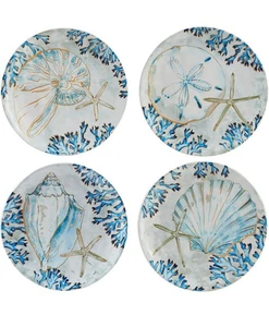 Juego de 4 platos de ensalada/postre International Playa Shells de 8,5" certificados - Imagen 1 de 5