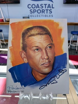 Johnny Unitas Autographed Signed 8x10 Photo - Print /2500 Ron Lewis Auto Colts - Image 1 of 2