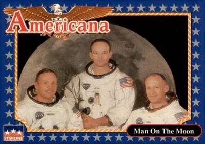 1991 Starline Americana #3 Man on the Moon  Armstrong /  Collins /  Aldrin - Image 1 of 2