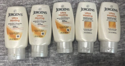 Paquete de 5 lociones hidratantes para manos/cuerpo Jergens Ultra curativas para piel seca 3 oz Foto 1 de 4