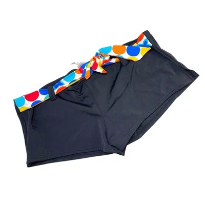 New With Tags No Boundaries Juniors XL (15) Boy Shorts Swimsuit Bottoms Belted - Image 1 of 4