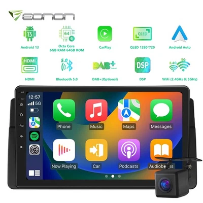 Für BMW E46 Eonon E46A12S 8Kern 6+64G Android Auto 13 Autoradio Navi CarPlay CAM - Bild 1 von 4