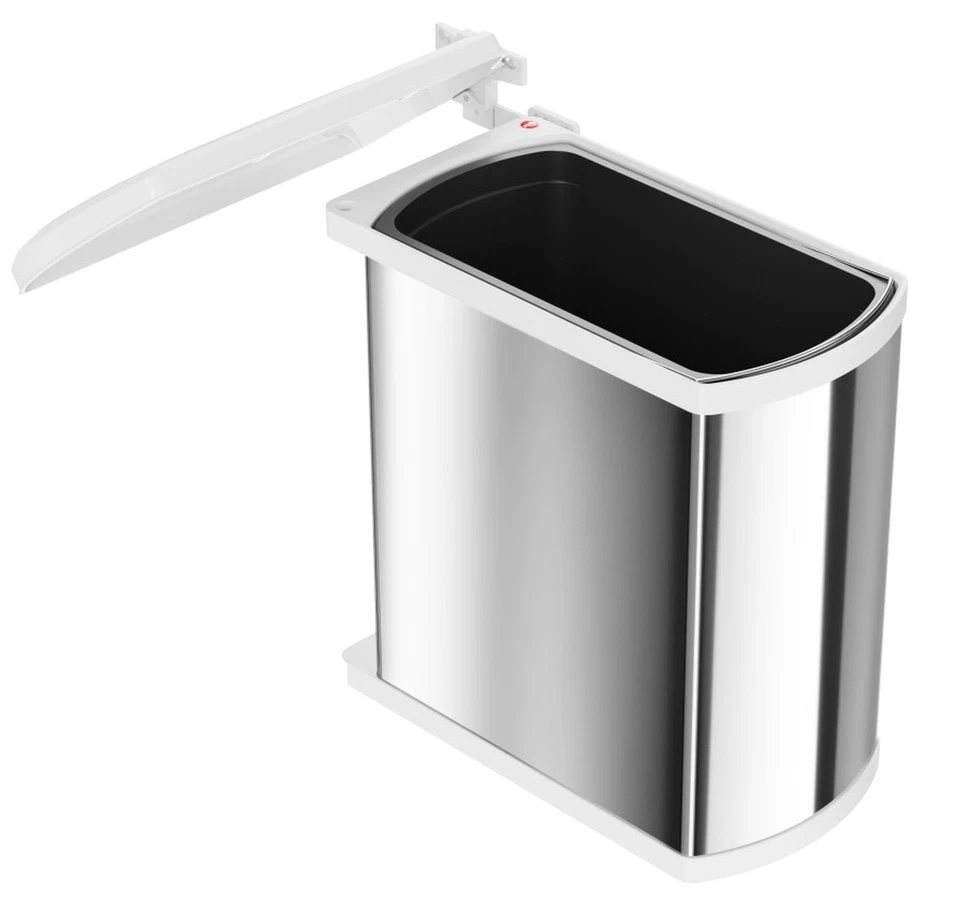 Hailo Cucina Pattumiera Incasso Da 45cm Armadio Singolo Cestino Bagno Acciaio - Immagine 1 di 4