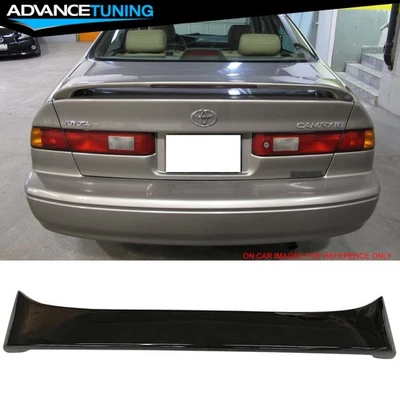 Fits 97-01 Toyota Camry XV20 Sedan Factory Trunk Spoiler Lip Painted #202 Black Foto 1 de 4