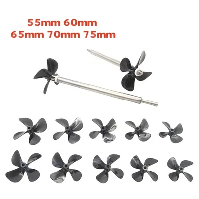 Schiffsschraube 55mm-75mm Für RC Boot Modell  4 Blatt Nylon Kunststoff Propeller - Bild 1 von 4