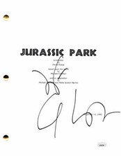 JEFF GOLDBLUM SIGNED AUTOGRAPH JURASSIC PARK MOVIE SCRIPT - STEVEN SPIELBERG JSA