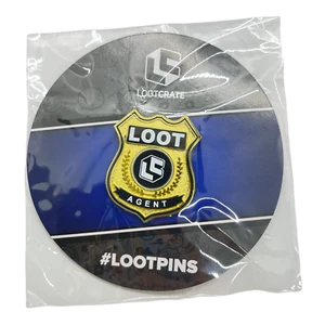 Beutekiste Schild "Loot Agent" Pin Rückseite NEU kostenloser Versand - Bild 1 von 1