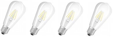 4x OSRAM LED Retrofit Ledison 60 Filament 6W = 60W warmweiß EEK:E (Spektrum A-G) - Bild 1 von 4