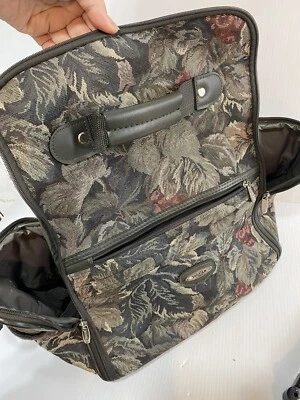 Bolso de hombro vintage Jaguar tapiz floral equipaje llevar durante la noche ¡QUIÉN!! Foto 1 de 4