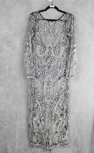 NWT Free People Sheer Embroidered Maxi Dress Womens M Ivory Handmade in Bali - Picture 1 of 12
