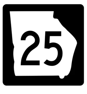 Georgia State Route 25 Sticker R3574 Highway Sign - Picture 1 of 1