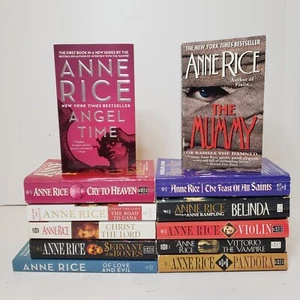 Anne Rice Lot Of 12 Paperback Books Angel Time Vittorio The Vampire Mummy Violin - Imagen 1 de 12