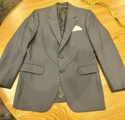 Abrigo Deportivo Kingsridge Para Hombres 40R Gris Chaqueta de Tela Personalizada EE. UU. Rayas Foto 1 de 4