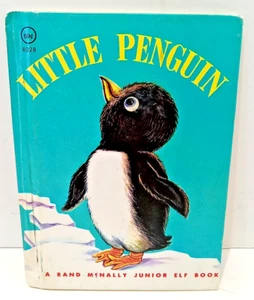 Little Penquin c1960 Rand McNally Junior Elf Book #8028 Vintage - Bild 1 von 6