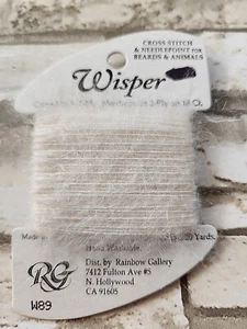 Rainbow Gallery Whisper W89 ECRU 20 Yards Needlework Mohair Nylon - Picture 1 of 3