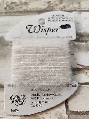Rainbow Gallery Whisper W89 ECRU 20 Yards Needlework Mohair Nylon - Image 1 of 3