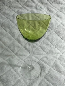 BACCARAT PERFECTION CHARTREUSE GREEN RHINE WINE GLASS 7 3/8" - Picture 1 of 5