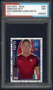 2015 TOPPS METAL FRANCESCO TOTTI UEFA CHAMPIONS LEAGUE 2015-16 #347 SOC POP1 AUT - Picture 1 of 2