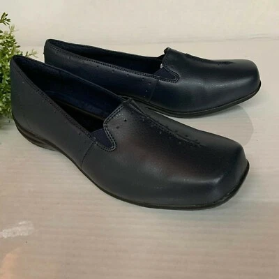 Женские мокасины без шнуровки Easy Street размер 9,5 WW темно-синие комфортная стелька - Изображение 1 из 4