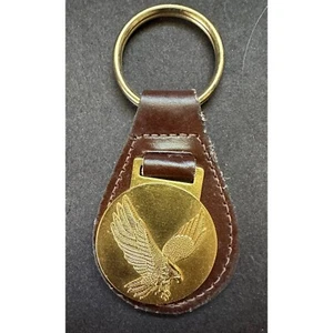 Winston braun Leder Gold Adler Schlüsselanhänger Anhänger - Bild 1 von 3
