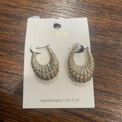 NUEVOS Pendientes de aro con textura de oro J.Crew Factory BY606 Foto 1 de 4