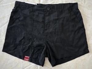 Social Standard Black Mid Rise Tencel Elastic Shorts Size XL 4” Inseam Casual - Picture 1 of 8
