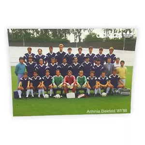 Cartolina squadra Arminia Bielefeld 1987 1988 foto gruppo cartolina pubblicitaria adidas - Foto 1 di 5