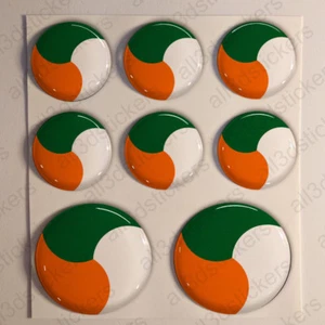 Ireland Stickers Roundel Cockade Rond 3D Resin Domed Air Force Sticker Adhesive - Picture 1 of 1