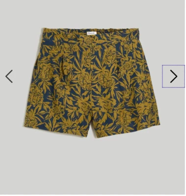 Pantalones cortos Madewell para mujer $55 100 % lino en sombra profunda talla M NO929 Foto 1 de 4