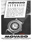 1944 Movado "Astronic 24-Hour Watch" Original Vintage Print Ad