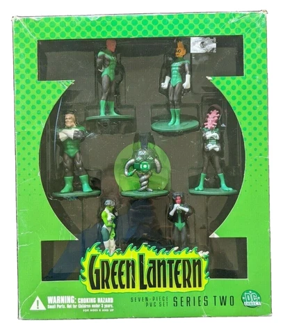 2001 DC Direct Green Lantern Series 2 Seven-Piece PVC Figure Set NEW Dmg Pkg Cover