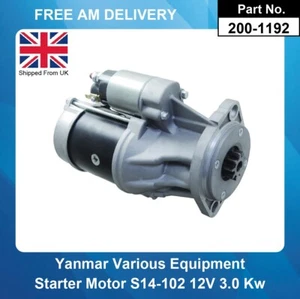 Motor De Arranque Para Yanmar S14-102 123900-77010 129940-77011 129940-77010 - Imagen 1 de 5