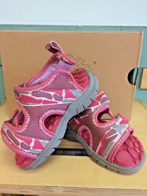 Sandalias Rosa Impermeables Rosa/Camuflaje Punta Abierta Niñas Pequeñas Talla 9-¡OFERTA! Foto 1 de 4
