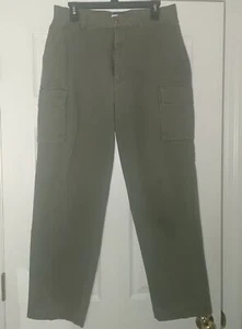Vintage Tommy Hilfiger olivgrüne Chino Hose Herren 32x30 Flatfront 90er - Bild 1 von 10